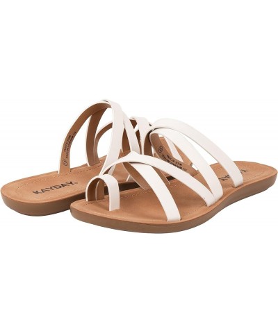 ~ HERO ~ Women Comfortable Slip On Flat Cross bands Toe Ring Fashion Sandals White Pu $10.66 Body Jewelry