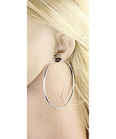 Dangling Large Hoop Ear Gauges - Pair of Stainless Steel Flared Ear Plugs - 6 Size Options 5/8" (16mm) $11.57 Body Jewelry