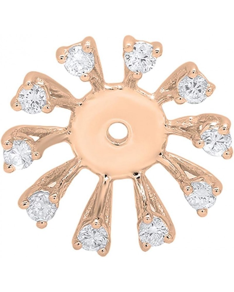 0.15 Carat (ctw) Round Diamond Removable Jackets For Stud Earring (Only 1pc) Rose Gold 18K $75.53 Earrings