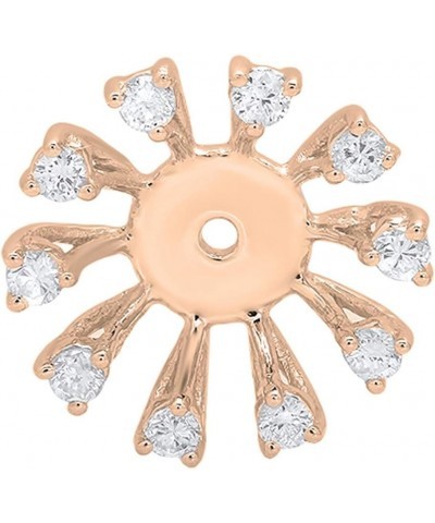 0.15 Carat (ctw) Round Diamond Removable Jackets For Stud Earring (Only 1pc) Rose Gold 18K $75.53 Earrings