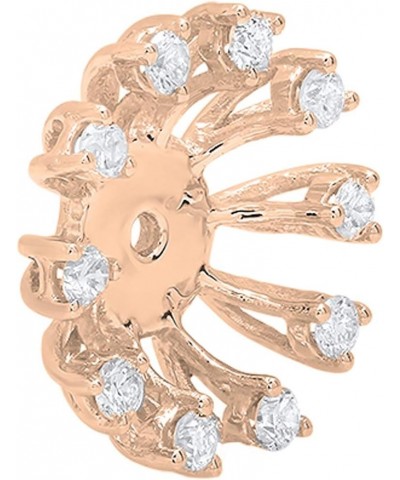 0.15 Carat (ctw) Round Diamond Removable Jackets For Stud Earring (Only 1pc) Rose Gold 18K $75.53 Earrings