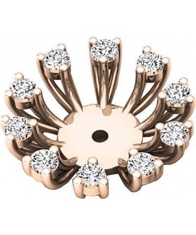 0.15 Carat (ctw) Round Diamond Removable Jackets For Stud Earring (Only 1pc) Rose Gold 18K $75.53 Earrings