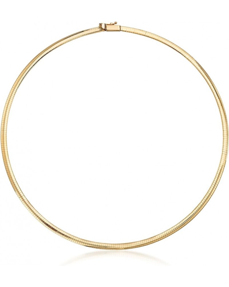 Italian 4mm 18kt Yellow Gold Omega Necklace 18 Inches $816.00 Necklaces