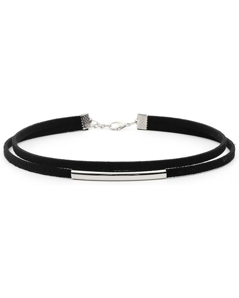 Choker Necklaces Velvet Chokers Black Layered Collar Necklace Jewelry for Women and Gilrs $6.59 Necklaces