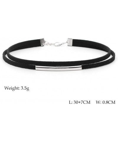 Choker Necklaces Velvet Chokers Black Layered Collar Necklace Jewelry for Women and Gilrs $6.59 Necklaces