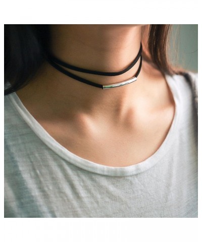 Choker Necklaces Velvet Chokers Black Layered Collar Necklace Jewelry for Women and Gilrs $6.59 Necklaces