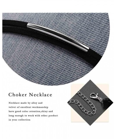 Choker Necklaces Velvet Chokers Black Layered Collar Necklace Jewelry for Women and Gilrs $6.59 Necklaces