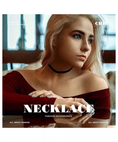 Choker Necklaces Velvet Chokers Black Layered Collar Necklace Jewelry for Women and Gilrs $6.59 Necklaces