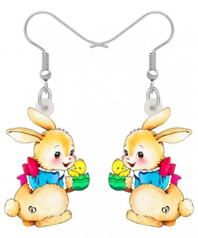 Acrylic Drop Dangle Easter Basket Bunny Hare Rabbit Earrings Jewelry For Women Girls Gift Charms Salt $7.14 Earrings