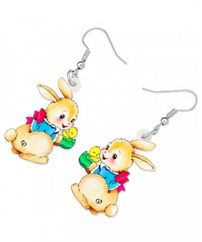 Acrylic Drop Dangle Easter Basket Bunny Hare Rabbit Earrings Jewelry For Women Girls Gift Charms Salt $7.14 Earrings