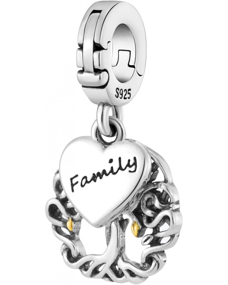 Family Tree of Life Open Clasp Clip On Pendant 925 Sterling Silver Charm for Pandora & Other Charm Bracelets/Necklaces $23.20...