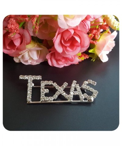 USA States Theme Gift Bling Rhinestone Texas State Brooch Word Pin Jewelry color $12.44 Brooches & Pins