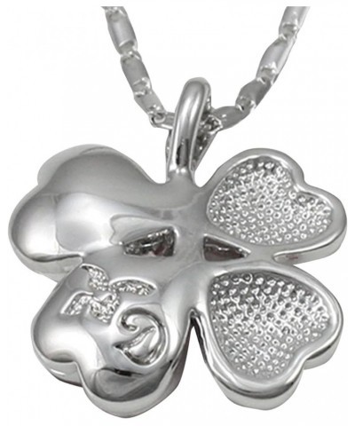 Four Leaf Clover Necklace with Swarovski Crystals, Rhodium Plated, 16" with 2" Extender Purple $17.13 Necklaces