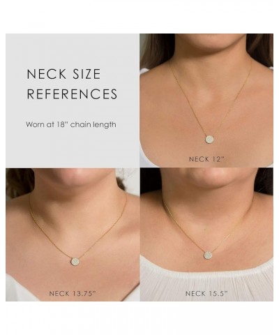 Best Friend Gift, Friendship Necklace - CZ Pave Necklace in Gold, Rose Gold, Sterling Silver 11 MM - Rose Gold $15.93 Necklaces