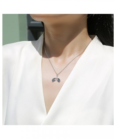 925 Sterling Silver Cross Dove Hamsa Anchor Sun Moon Star Choker Pendant Necklace Jewelry for Women Mens Black Bat Necklace $...