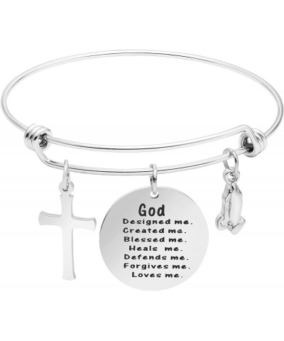 ????????????? ???????? for Women ????????? ??????? Gifts for Her ????? ????? Expandable Bracelet God Designed me Created me B...