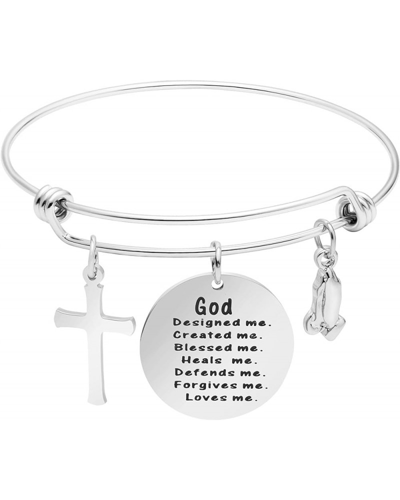 ????????????? ???????? for Women ????????? ??????? Gifts for Her ????? ????? Expandable Bracelet God Designed me Created me B...