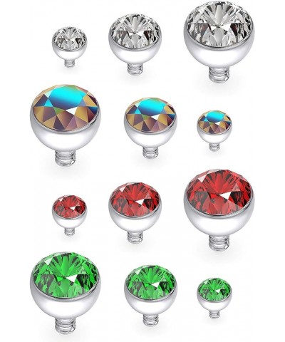 14G Dermal Piercing Jewelry Tops Base Titanium Dermals Anchor Tops Piercing for Women Men Opal CZ Turquoise Flat Moon Star He...