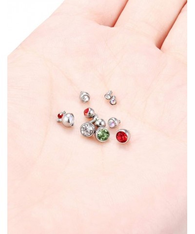 14G Dermal Piercing Jewelry Tops Base Titanium Dermals Anchor Tops Piercing for Women Men Opal CZ Turquoise Flat Moon Star He...