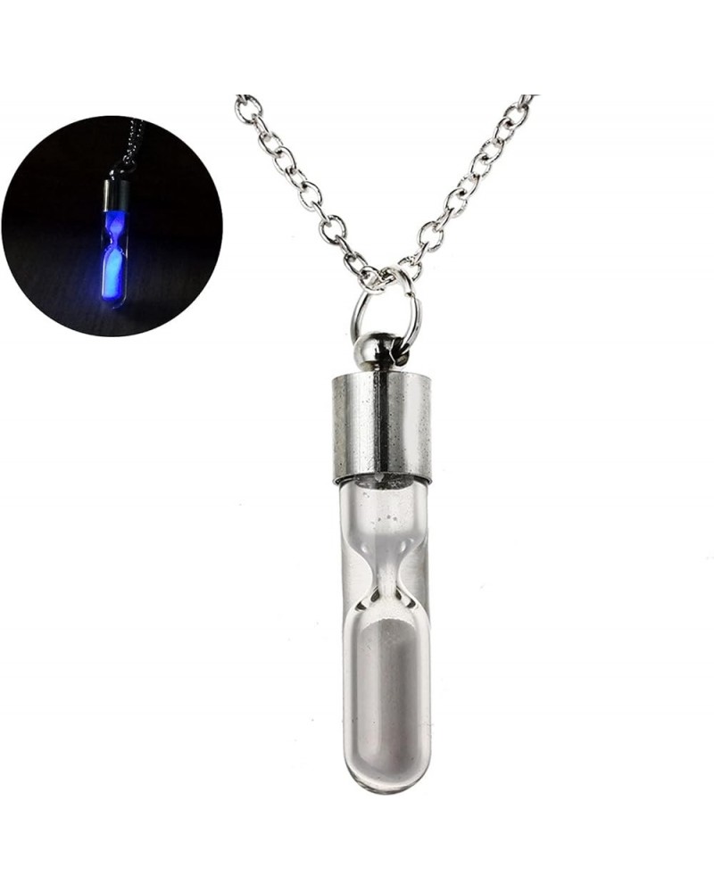 Girls' Fashion,Necklace,Glowing Necklace Hourglass Luminous Glass Adjustable Necklace Jewelry for Women - Purple M Purple $2....