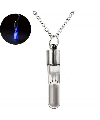 Girls' Fashion,Necklace,Glowing Necklace Hourglass Luminous Glass Adjustable Necklace Jewelry for Women - Purple M Purple $2....