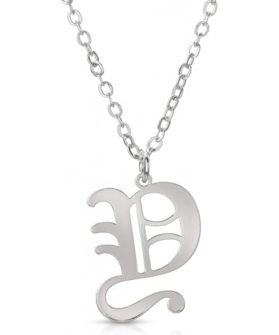 Stainless Steel Gold Plated Gothic, Old English Initial A - Z Letter Alphabet Pendant Necklace Y $10.19 Necklaces