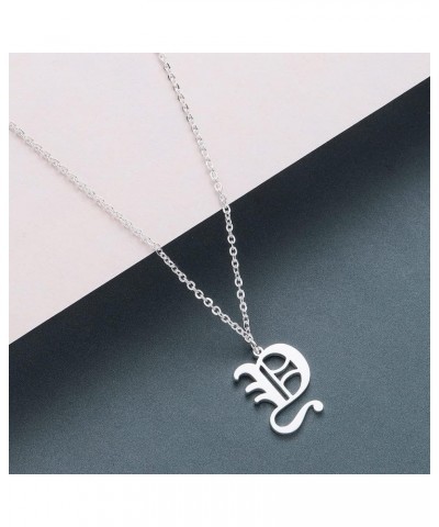 Stainless Steel Gold Plated Gothic, Old English Initial A - Z Letter Alphabet Pendant Necklace Y $10.19 Necklaces