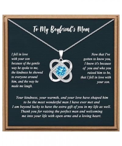 925 Sterling Silver Necklace for Women, Mom Boyfriend's Mom Birthday Mother's Day Christmas Cubic Zirconia Pendant with Birth...