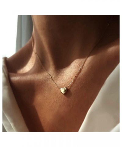 14k Yellow Gold Sliding Puffed Heart Pendant Necklace, 18 $108.81 Necklaces