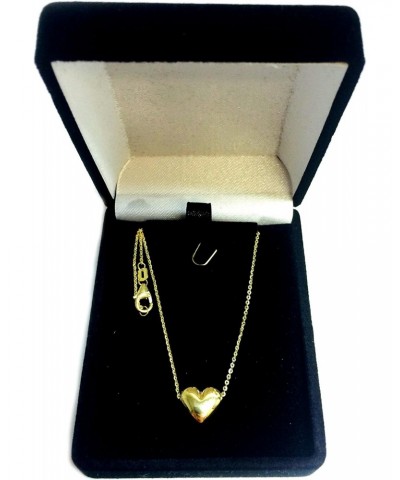 14k Yellow Gold Sliding Puffed Heart Pendant Necklace, 18 $108.81 Necklaces