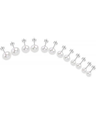 S925 Sterling Silver Half-Round Button Shape Freshwater Pearl Stud Earring | 14k Gold Palted | Jewelry 7-8mm AAAAA $9.15 Earr...