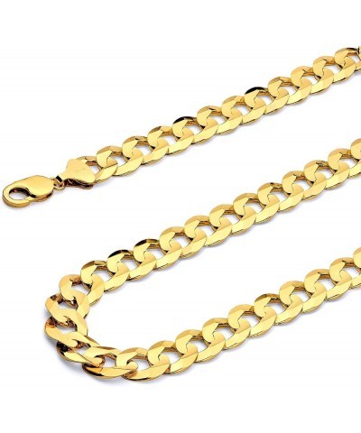 14K Solid Gold Cuban Link Curb Chains (Select Options) 8.5 Inches Yellow Gold $1.00 Necklaces