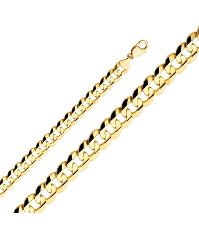 14K Solid Gold Cuban Link Curb Chains (Select Options) 8.5 Inches Yellow Gold $1.00 Necklaces