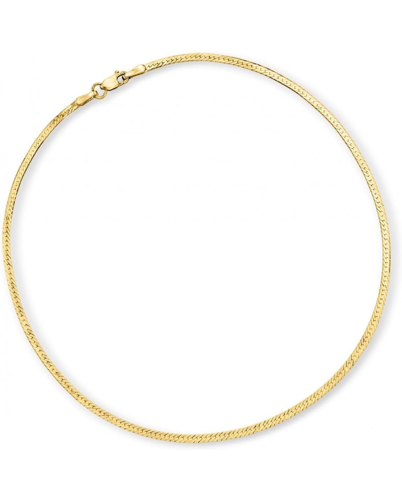 Ross-Simons 1.5mm 14kt Yellow Gold Herringbone Anklet. 10 inches $81.00 Anklets