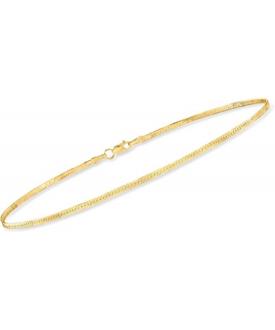 Ross-Simons 1.5mm 14kt Yellow Gold Herringbone Anklet. 10 inches $81.00 Anklets