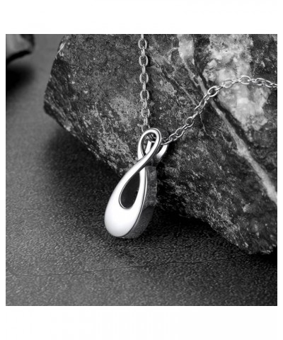 Cremation Urn Necklace for Ashes for Men Women Stainless Steel Memorial Jewelry with Delicate Packaging 01. Infinity-Silver(C...