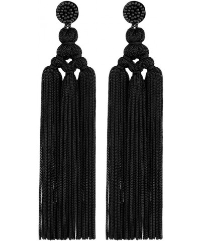 Givihoka Long Woven Tassel Earrings – Big Boho Fringe Statement Dangle Earrings for Women, Large Bohemian Thread Layer Layere...