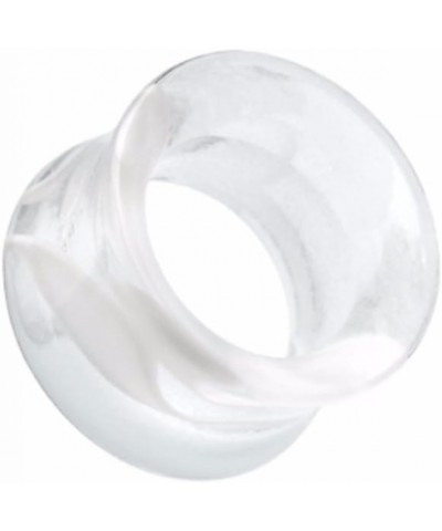 Marble Swirl Acrylic Double Flared WildKlass Ear Gauge Tunnel Plug (Sold as Pairs) 4 GA Clear $10.06 Body Jewelry