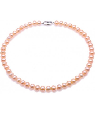 Necklace Set AA+ Quality 8-9mm Pink Flat Round Cultured Freshwater Pearl Necklace Bracelet and Earrings Set Necklace $33.00 J...