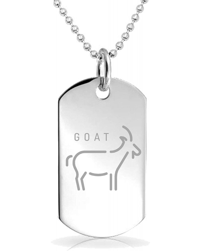 Goat Greatest of all time Custom Engraved Pendant Charm with Necklace Keychain Jewelry or Bags $9.00 Necklaces