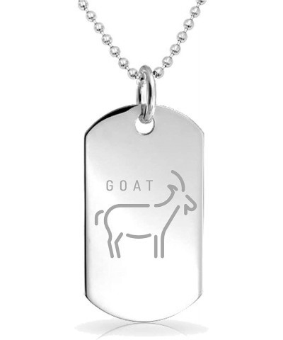 Goat Greatest of all time Custom Engraved Pendant Charm with Necklace Keychain Jewelry or Bags $9.00 Necklaces