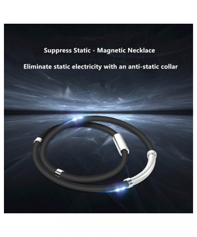 Necklace Fashion Stainless Steel Pendant Necklace Static Elimination Necklace Magnetic Titanium Germanium Silicone Unisex Nec...