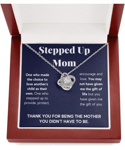 Bonus Mom Necklace Gifts Step Mom Mothers Day Gift Stepped Up Mom From Step Daughter Stepson To My Bonus Mom Pendant Jewelry ...