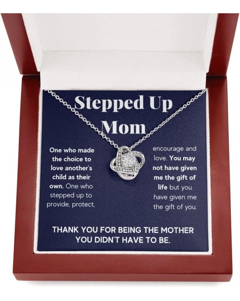 Bonus Mom Necklace Gifts Step Mom Mothers Day Gift Stepped Up Mom From Step Daughter Stepson To My Bonus Mom Pendant Jewelry ...