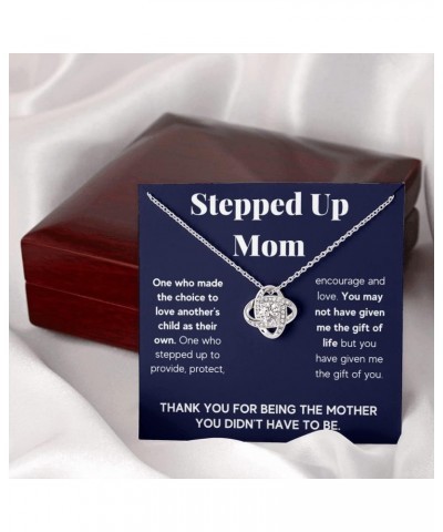 Bonus Mom Necklace Gifts Step Mom Mothers Day Gift Stepped Up Mom From Step Daughter Stepson To My Bonus Mom Pendant Jewelry ...