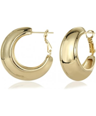 14k Gold Plated Hoop Earrings for Women,Hypoallergenic Gold Hoops Earrings for Girls Yulovee. CHUNKY 30MM $9.59 Earrings