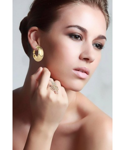 14k Gold Plated Hoop Earrings for Women,Hypoallergenic Gold Hoops Earrings for Girls Yulovee. CHUNKY 30MM $9.59 Earrings