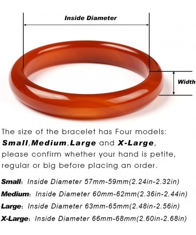 Jade Bangle Bracelet for Women Girls Classcial Retro Chinese Style Natural Green Agate Bangle Red Small Size (57-59mm)) $14.9...