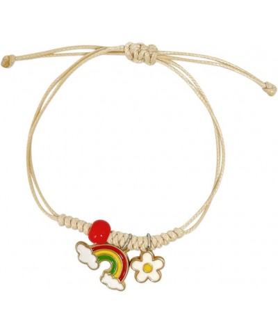 Friendship Beaded Enamel Charm Bracelet Rainbow $8.47 Bracelets