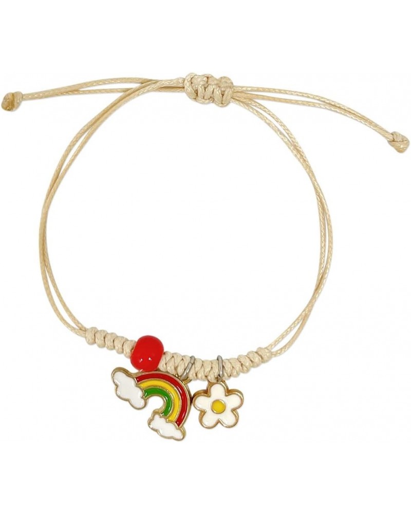 Friendship Beaded Enamel Charm Bracelet Rainbow $8.47 Bracelets